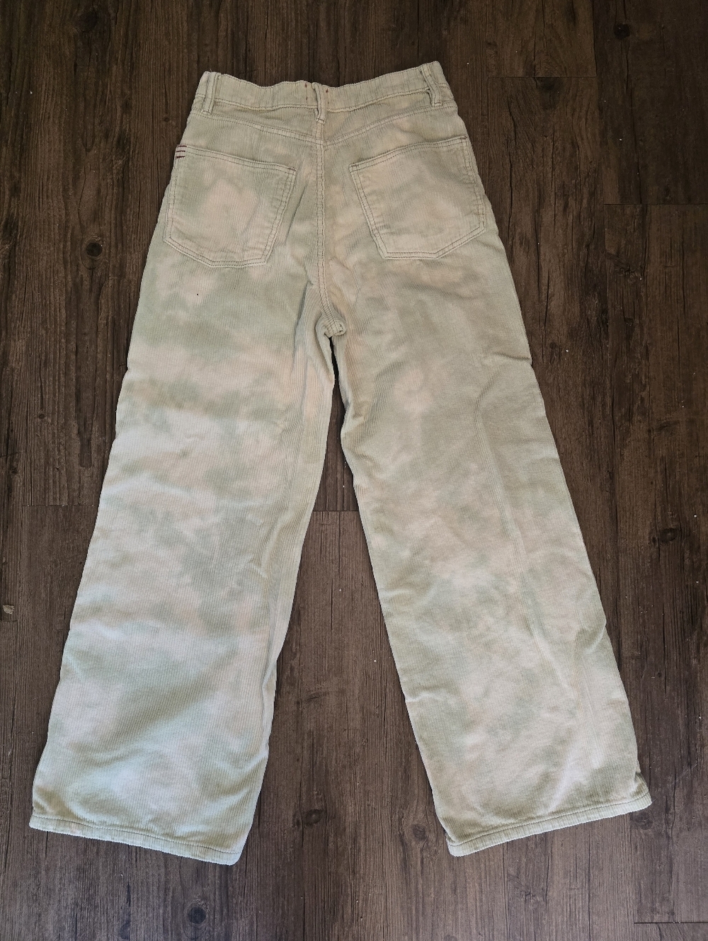 High-Rise Wide Leg Bleach Style Relaxed Corduroy Pants - Picture 4 of 7